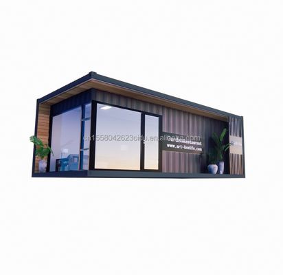 Maison en conteneurs Maison préfabriquée Couleur personnalisée Maison en verre en bois Chambre solaire Maison en conteneurs préfabriquée