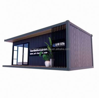 Maison en conteneurs Maison préfabriquée Couleur personnalisée Maison en verre en bois Chambre solaire Maison en conteneurs préfabriquée