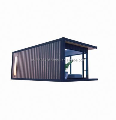 Maison en conteneurs Maison préfabriquée Couleur personnalisée Maison en verre en bois Chambre solaire Maison en conteneurs préfabriquée