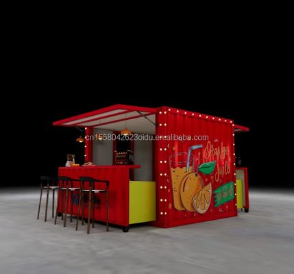 Design moderne Couleur personnalisée Conteneur pliable mobile Paquet plat pour le Café Restaurant Maison Cuisine modulaire
