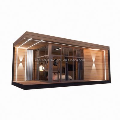 30 pieds maison en verre en bois préfabriqué maison de soleil conteneur maison préfabriqué conteneur