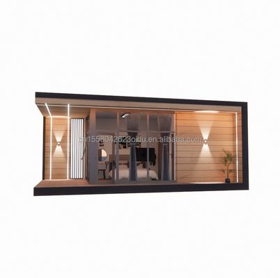 30 pieds maison en verre en bois préfabriqué maison de soleil conteneur maison préfabriqué conteneur
