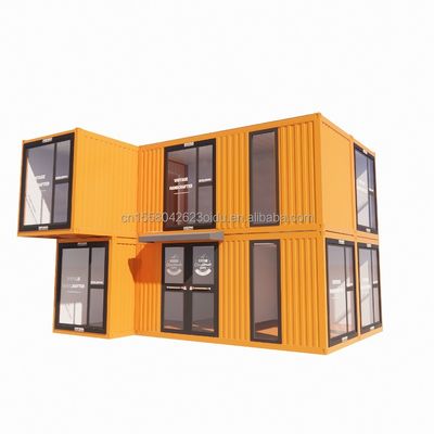 20ft/40ft préfabriqué modulaire mini kit ensemble cabine maisons conteneur maison style de design moderne 3 chambres prête à l'emploi maison