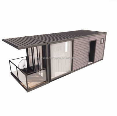 Tubes d'acier galvanisé Carrés maison de conteneurs préfabriquée maison préfabriquée mobile maison de 20 pieds expédition petites maisons de couleur personnalisée