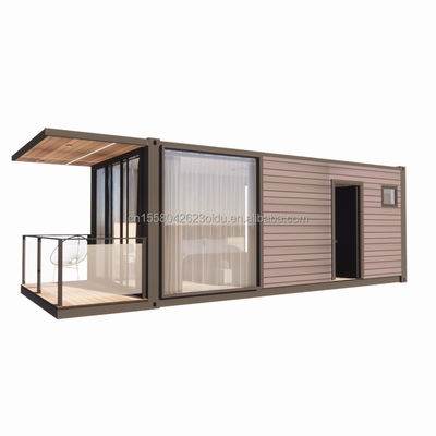 Tubes d'acier galvanisé Carrés maison de conteneurs préfabriquée maison préfabriquée mobile maison de 20 pieds expédition petites maisons de couleur personnalisée