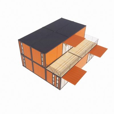 Fenêtres en alliage d'aluminium et panneau sandwich ondulé de 50/75/100 mm Maison préfabriquée de luxe avec toilette