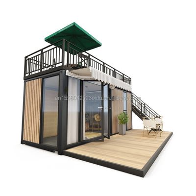 Paroi 50/75/100 mm Panneau sandwich ondulé Contenant amovible personnalisé 20ft Pop-Up Café pour un stand rapide et pratique