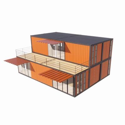 Fenêtres en alliage d'aluminium et panneau sandwich ondulé de 50/75/100 mm Maison préfabriquée de luxe avec toilette