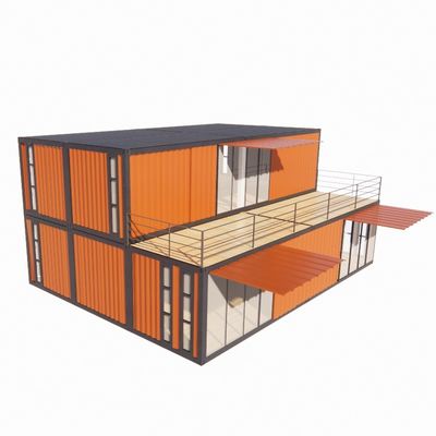 Fenêtres en alliage d'aluminium et panneau sandwich ondulé de 50/75/100 mm Maison préfabriquée de luxe avec toilette