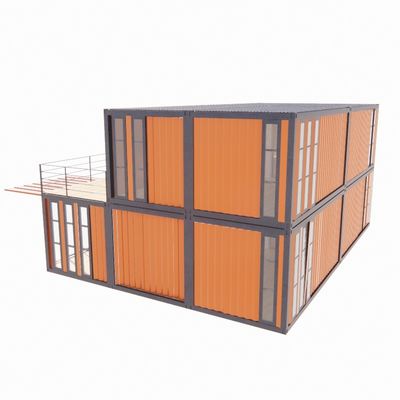 Fenêtres en alliage d'aluminium et panneau sandwich ondulé de 50/75/100 mm Maison préfabriquée de luxe avec toilette