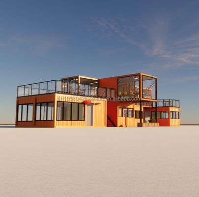 Maison modulaire préfabriquée de 3 chambres à coucher Tubes carrées en acier galvanisé de 20 pieds ou 40 pieds