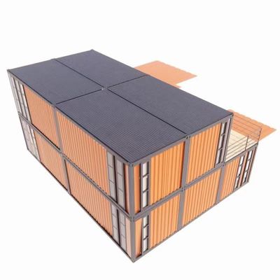 Fenêtres en alliage d'aluminium et panneau sandwich ondulé de 50/75/100 mm Maison préfabriquée de luxe avec toilette