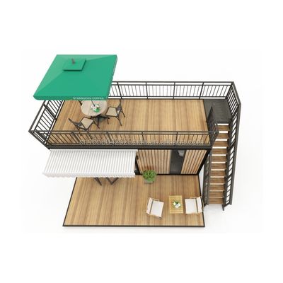 Paroi 50/75/100 mm Panneau sandwich ondulé Contenant amovible personnalisé 20ft Pop-Up Café pour un stand rapide et pratique