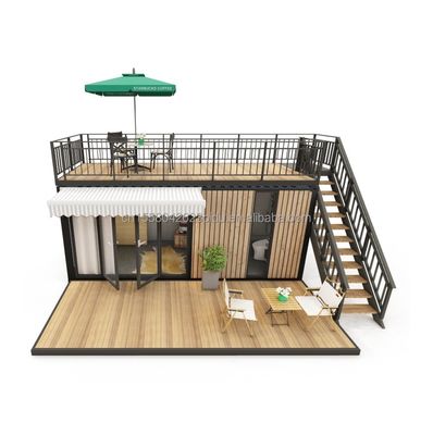 Paroi 50/75/100 mm Panneau sandwich ondulé Contenant amovible personnalisé 20ft Pop-Up Café pour un stand rapide et pratique