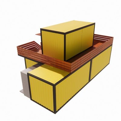 Couleur personnalisée Maison en acier préfabriquée de luxe moderne avec toilettes