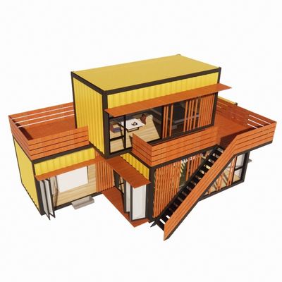 Couleur personnalisée Maison en acier préfabriquée de luxe moderne avec toilettes