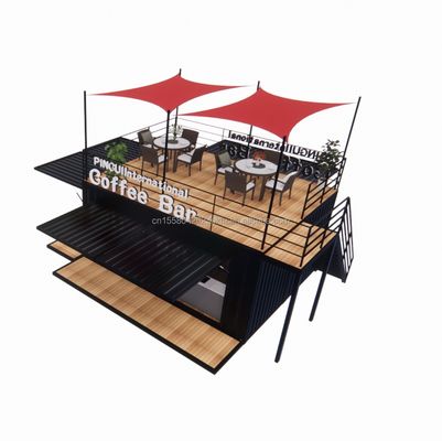 Container d'expédition en acier mobile mobile de 10 pieds pour centre commercial Cafés Pop-Up Café Bar en acier galvanisé