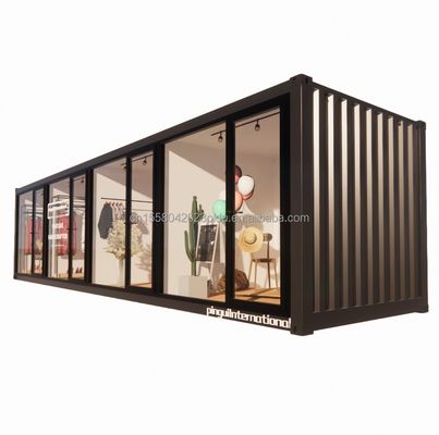 Casque en acier galvanisé en acier pliant 180g style de design chinois EU 40ft maisons préfabriquées pour vêtements modernes magasin magasin