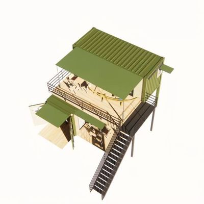 20 pieds ou 40 pieds pliable Porto Rico Vivre de luxe Pack plat Container d'expédition Casas modulaires préfabriqués Pre Fab maison