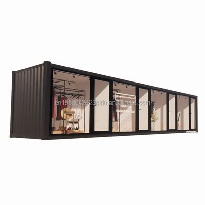 Casque en acier galvanisé en acier pliant 180g style de design chinois EU 40ft maisons préfabriquées pour vêtements modernes magasin magasin