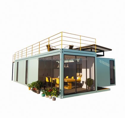 20 pieds/40 pieds préfabriqué portable pliable conteneur extensible petite maison mobile avec 3 chambres fenêtres en alliage d'aluminium