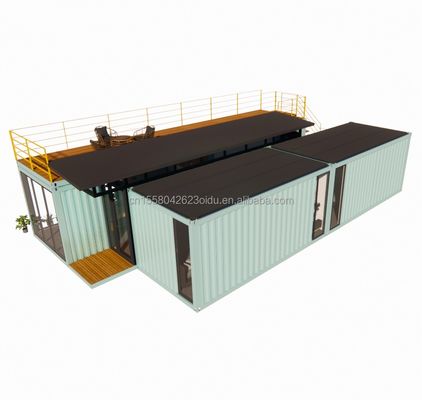 20 pieds/40 pieds préfabriqué portable pliable conteneur extensible petite maison mobile avec 3 chambres fenêtres en alliage d'aluminium