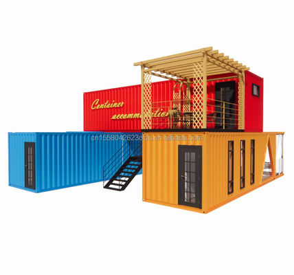 20 pieds 40 pieds cadre en acier galvanisé en acier pliant 180g maison modulaire moderne conteneur de luxe maison préfabriquée pour hôtel