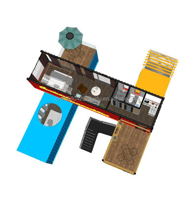 20 pieds 40 pieds cadre en acier galvanisé en acier pliant 180g maison modulaire moderne conteneur de luxe maison préfabriquée pour hôtel