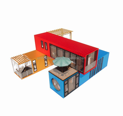 20 pieds 40 pieds cadre en acier galvanisé en acier pliant 180g maison modulaire moderne conteneur de luxe maison préfabriquée pour hôtel