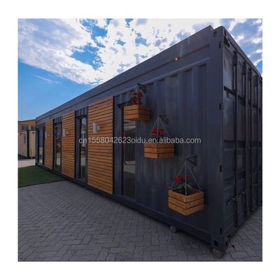 L'alliage d'aluminium fenêtres 20ft40ft 2 chambres à coucher Container porte en verre Container de vie préfabriqué Maison de maison Studio pour studio