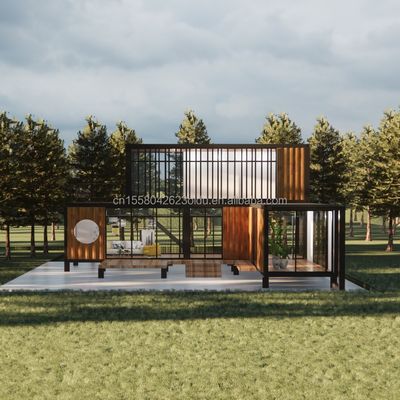 Maison de conteneurs en acier galvanisé mobile pour villa Bureau et toilettes publiques Villa préfabriquée