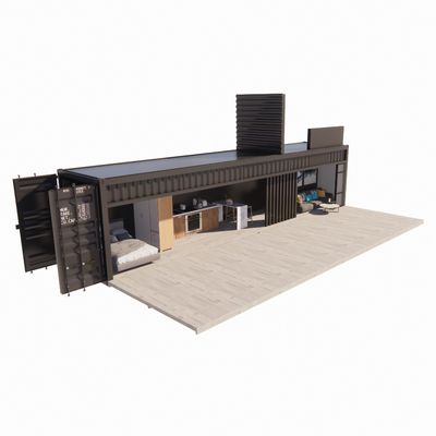 Paroi 50/75/100 mm Panneau sandwich ondulé Maison portable Maison mobile Maison préfabriquée Contenant d'expédition Barre Alliage d'aluminium Fenêtres