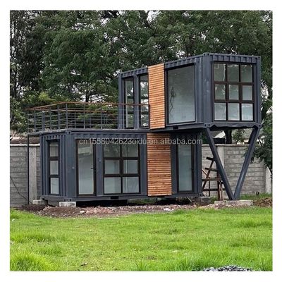 L'alliage d'aluminium fenêtres 20ft40ft 2 chambres à coucher Container porte en verre Container de vie préfabriqué Maison de maison Studio pour studio