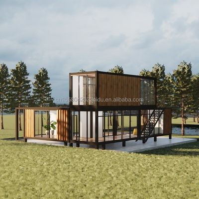 Maison de conteneurs en acier galvanisé mobile pour villa Bureau et toilettes publiques Villa préfabriquée