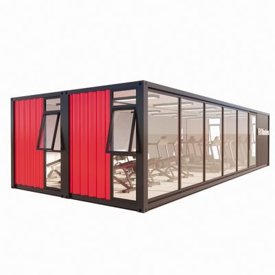 Barre de conteneur d'expédition préfabriquée de 40 pieds avec panneau de sandwich ondulé de 50/75/100 mm