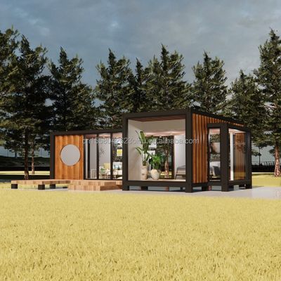 Design moderne de luxe mur en verre maison de conteneurs préfabriquée StrayBirds maison modulaire préfabriquée hôtel pour villa de villégiature