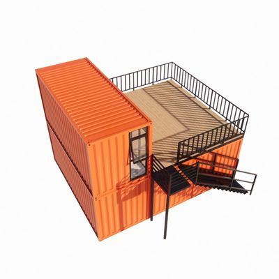 Container d'expédition préfabriqué Pop Up Café Restaurant Options murales de 50/75/100 mm Panneau sandwich ondulé