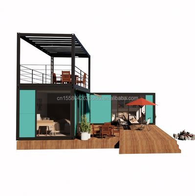 Hôtel Container House avec tubes carrés en acier galvanisé Structure principale et 2 ou 3 chambres