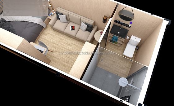 20 pieds d'emballage plat personnalisé conteneur en bois maison préfabriquée pour jardin bureau hôtel conteneur maisons
