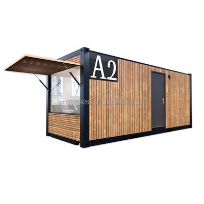 20 pieds d'emballage plat personnalisé conteneur en bois maison préfabriquée pour jardin bureau hôtel conteneur maisons