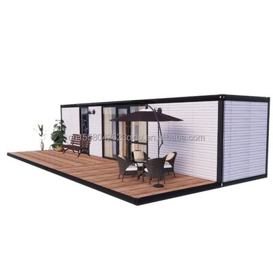 Hôtel 20 pieds Mini panneau de sandwich amovible en acier préfabriqué Pack plat préfabriqué Petit kit de maison de jardin modulaire