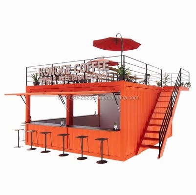 Boutique Mini 20ft Pop-up Store Container Bar Stand avec une conception modulaire robuste et un panneau sandwich ondulé 50/75/100 mm