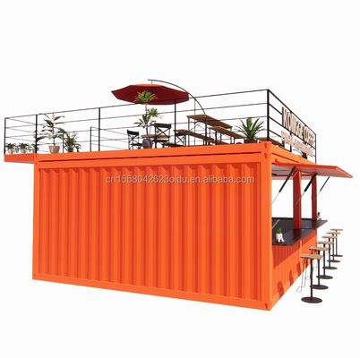 Boutique Mini 20ft Pop-up Store Container Bar Stand avec une conception modulaire robuste et un panneau sandwich ondulé 50/75/100 mm