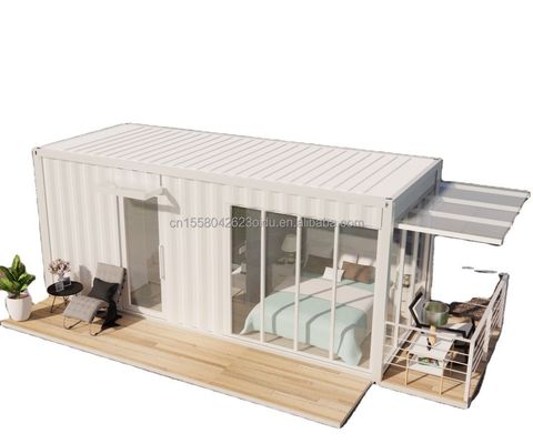 20 pieds cadre en acier galvanisé en acier pliant 180g salle de bains maison de conteneur maison préfabriquée mobile pour les produits