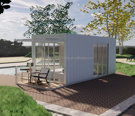 20 pieds cadre en acier galvanisé en acier pliant 180g salle de bains maison de conteneur maison préfabriquée mobile pour les produits