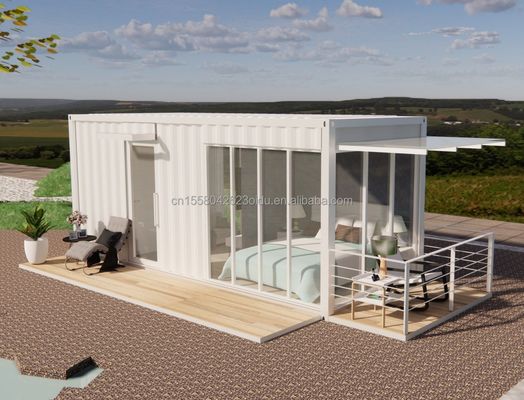20 pieds cadre en acier galvanisé en acier pliant 180g salle de bains maison de conteneur maison préfabriquée mobile pour les produits