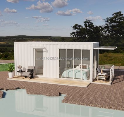20 pieds cadre en acier galvanisé en acier pliant 180g salle de bains maison de conteneur maison préfabriquée mobile pour les produits