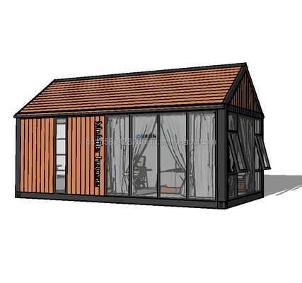 Découvrez le confort ultime dans un hôtel de maison en bois de 2 chambres avec panneau sandwich ondulé 50/75/100 mm