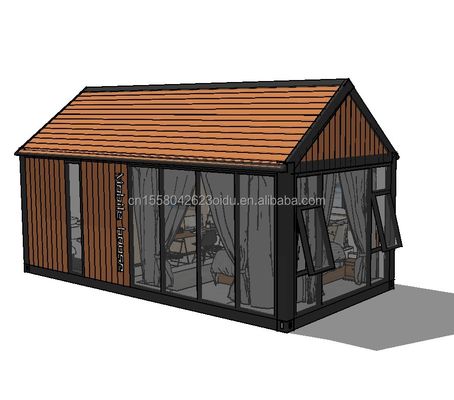 Découvrez le confort ultime dans un hôtel de maison en bois de 2 chambres avec panneau sandwich ondulé 50/75/100 mm