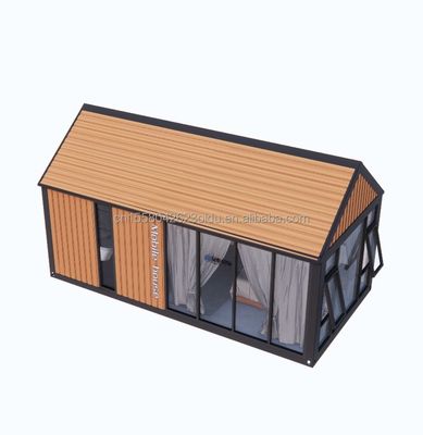 Découvrez le confort ultime dans un hôtel de maison en bois de 2 chambres avec panneau sandwich ondulé 50/75/100 mm
